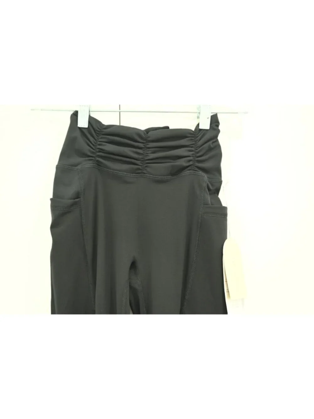 NWT Blogilates Ruched Waist Leggings Sz XS Black High Waisted Side Pockets